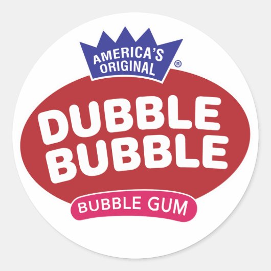 Sticker Rond Double Bubble Bubble gum logo (Devant)