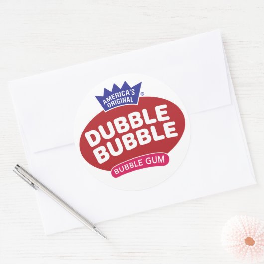 Sticker Rond Double Bubble Bubble gum logo (Enveloppe)