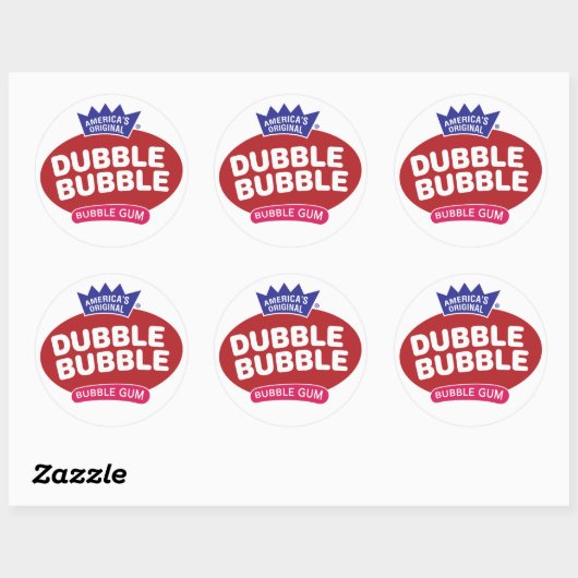 Sticker Rond Double Bubble Bubble gum logo (Feuille)