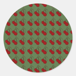Sticker Rond Double Cerise