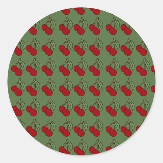 Sticker Rond Double Cerise (Devant)