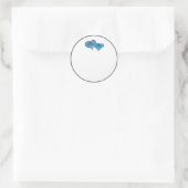 Sticker Rond double coeur (Sac)