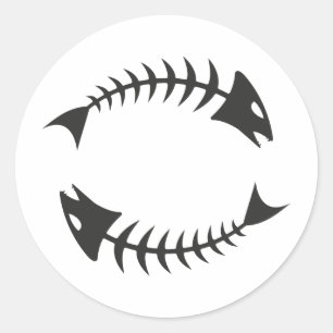 Sticker Rond Double Fischgräte