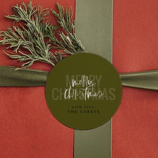 Sticker Rond Double Joyeux Noël moderne