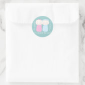 Sticker Rond Double la joie ! Twin Girl & Boy (Sac)
