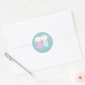 Sticker Rond Double la joie ! Twin Girl & Boy (Enveloppe)