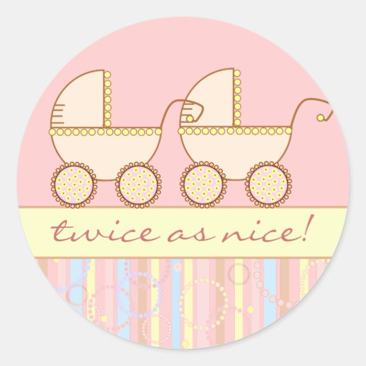 Sticker Rond Double Porte Twin Girls (Devant)