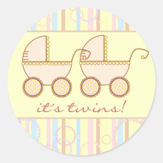 Sticker Rond Double Porte Twin Girls