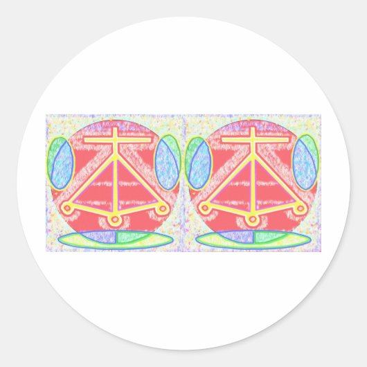 Sticker Rond DOUBLE SANTÉ : Karuna Reiki (Devant)