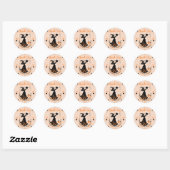Sticker Rond Double Trouble Brew - Un Baby shower Halloween jum (Feuille)