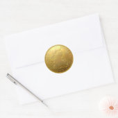 Sticker rond Doubloon d'or espagnol (Enveloppe)