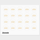 Sticker Rond Doublure de sandwich (Feuille)
