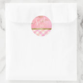 Sticker Rond Douce 16 Seize Or rose Abstraite Aquarelle (Sac)