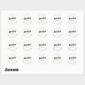 Sticker Rond Douce Bébé saupoudré (Feuille)