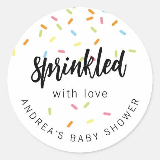 Sticker Rond Douce Bébé saupoudré (Devant)