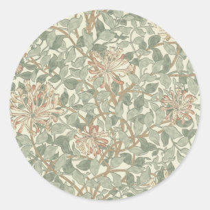 Sticker Rond Douce Chèvre Ancienne William Morris Honeysuckle