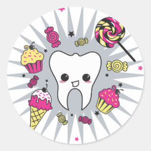 Sticker Rond Douce dent
