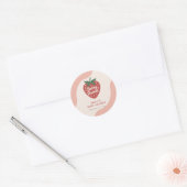 Sticker Rond Douce Fête de Bébé aux Fruits Rouges (Enveloppe)