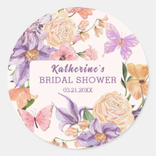 Sticker Rond Douce Fleur Il Me Donne Des Papillons Enterrement