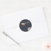 Sticker Rond Douce floraison simple et minimale (Enveloppe)
