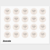 Sticker Rond Douce Mariage Bridal Shower Miss à Mme  (Feuille)