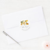 Sticker Rond Douce mariage moderne au citron (Enveloppe)