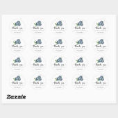Sticker Rond Douce myrtille - merci (Feuille)