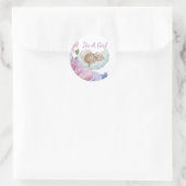 Sticker Rond Douce Petite Fille (Sac)