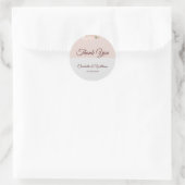 Sticker Rond Douce pourpre et gris avec fleur (Sac)