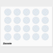 Sticker Rond Douce Sakura Neutre - Bleu Poudre (Feuille)