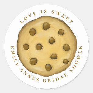 Sticker Rond Douceur d'Amour Mariage Cookies Mignons et Fantais
