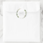 Sticker Rond Douceur de mariage Eucalyptus Verdure Succulente (Sac)