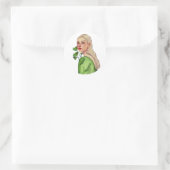 Sticker Rond Douceur florale (Sac)