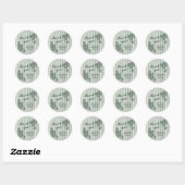 Sticker Rond Douceur Fraîche du Marché Mariage Fait Main (Feuille)