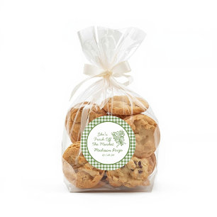 Sticker Rond Douceur Fraîche sur le Marché Fête de Mariage Vert