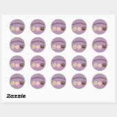 Sticker Rond Douceurs et friandises ! Chocolat (Feuille)