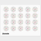 Sticker Rond Douceurs Monogram Snowman 1,5 po (Feuille)