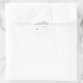 Sticker Rond Douche avec chevalet d'amour - Bleu (Sac)
