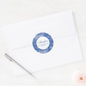 Sticker Rond Douche nuptiale bleu (Enveloppe)