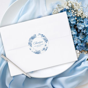 Sticker Rond Douche nuptiale bleu