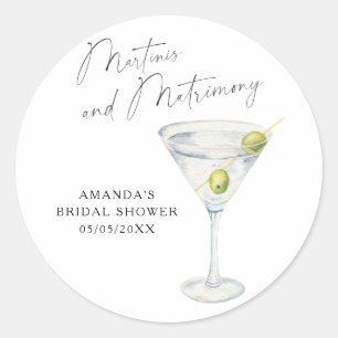 Sticker Rond Douche nuptiale martinienne et mariée