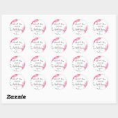 Sticker Rond Douche nuptiale rose Pink Azalea (Feuille)