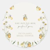 Sticker Rond Douche parfaite florale (Devant)