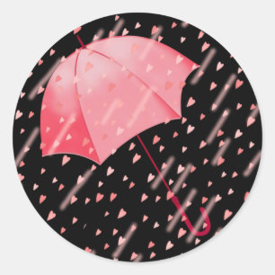 Sticker Rond DOUCHES de PARAPLUIE DE L'AMOUR par SHARON SHARPE