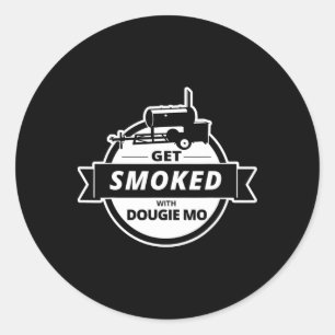 Sticker Rond Dougie Mo Bbq Restauration Exclusive Vêtements Per