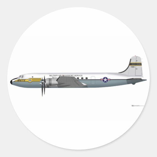 Sticker Rond Douglas C-54 Skymaster (Devant)