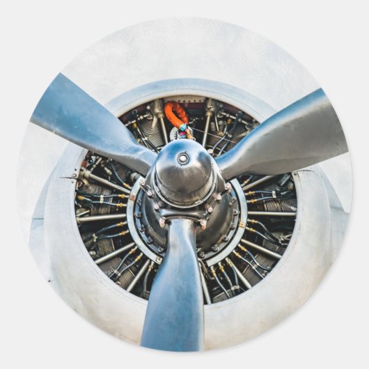 Sticker Rond Douglas DC-3 Aircraft. Hélice (Devant)