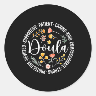 Sticker Rond Doula Appréciation de la naissance Doula Postpum D