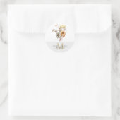 Sticker Rond Doula Services Monogramme Aquarelle Florale (Sac)