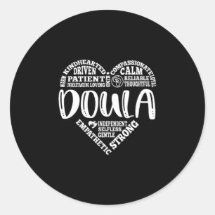 Sticker Rond Doula, soutien à la grossesse, accouchement